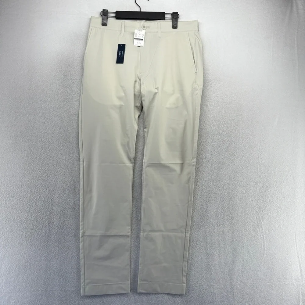 J Crew Pants Men's 30x32 Gray Tech Lightweight performance Golf Wicking NEw